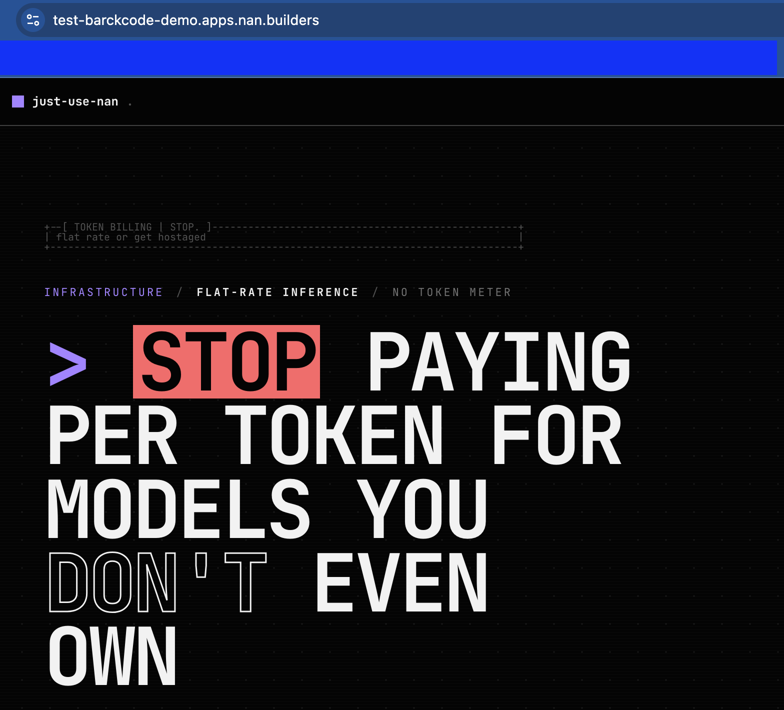 Example of a deployed and served App